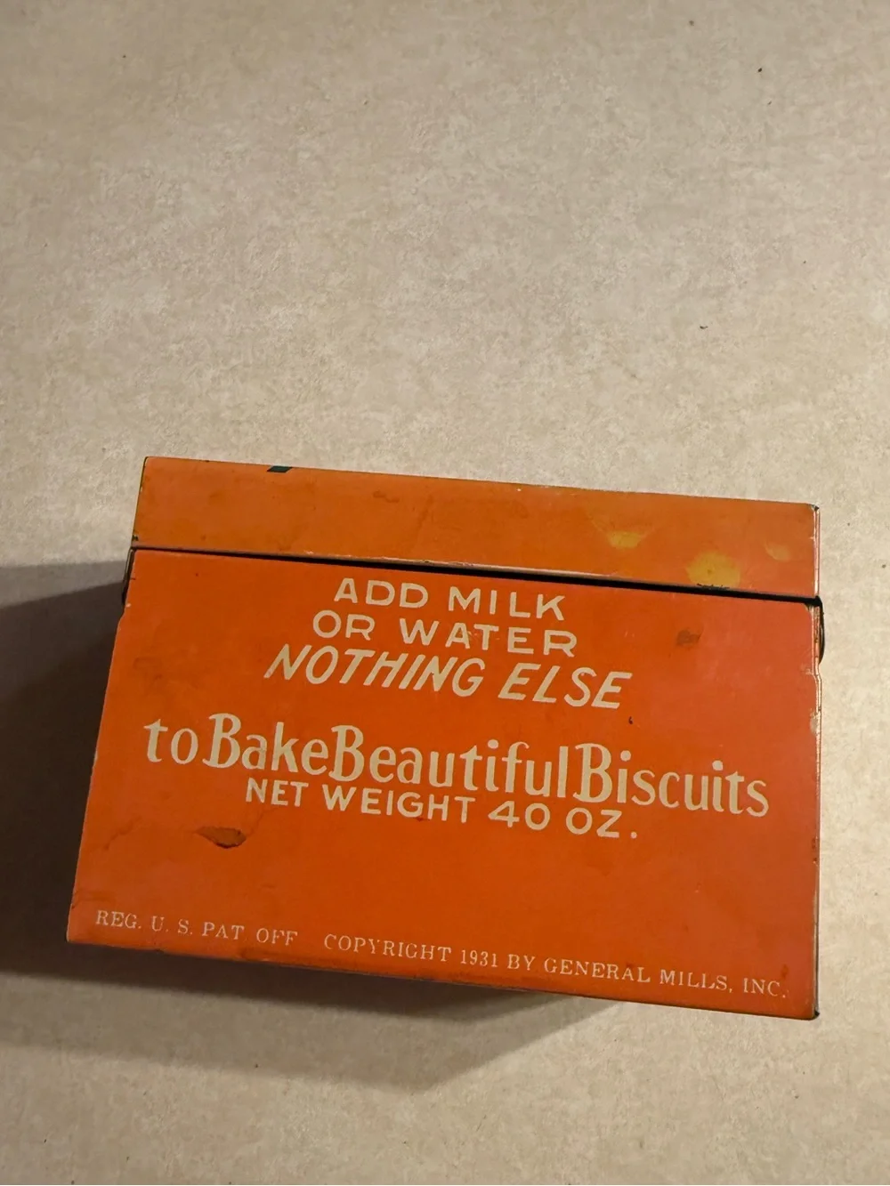 Vintage Betty Crocker Recipe box Bisquick Advertising Metal Tin Box Recipe Cards